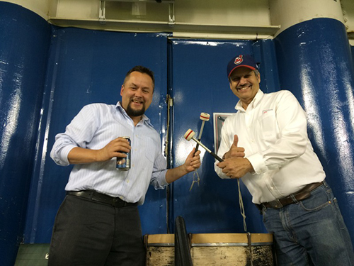 John Adams and Mark Tylicki at Indians Game in July, 2014