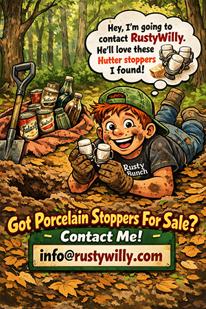 Got porcelain stoppers for sale? Contact RustyWilly